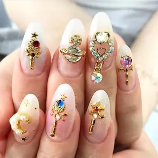 ネイル 渋谷/チップ長さ出し 👑アプレgel-xのネイルデザイン
