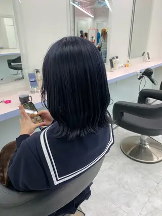 セミロング カラー パーマ ヘアアレンジ 透明感ブリーチカラー 🌈TOMOHIROのヘアスタイル