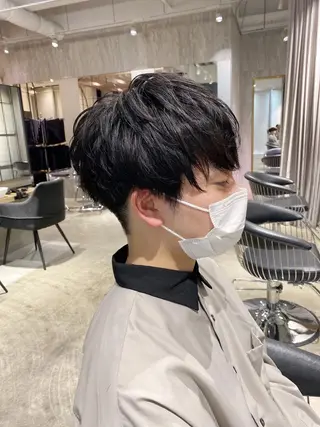 パーマ メンズ ラフなパーマ 石川雄麻のヘアスタイル