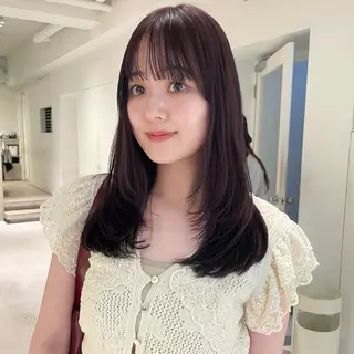 セミロング haruko🎀⌇ レイヤーカットのヘアスタイル