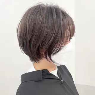 ショート レイヤー×縮毛矯正 深見 拓のヘアスタイル