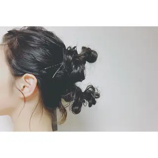 ロング パーマ ヘアアレンジ くるくるパーマ aikoのヘアスタイル