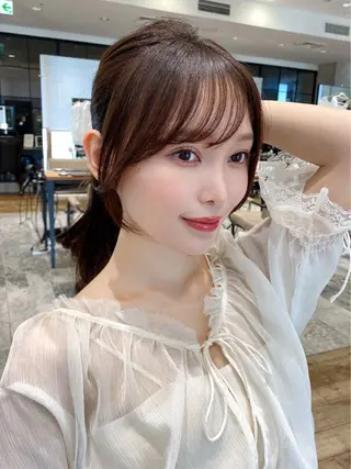 セミロング 山﨑 翼のヘアスタイル