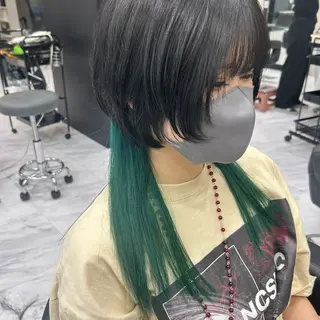 ロング カラー メンズ 🫧💞ハイトーン 瀧田 菜々花🦄🫧のヘアスタイル