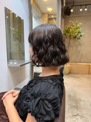 ミディアム 🌿朝5分でお洒落 パーマスタイル🌿のヘアスタイル