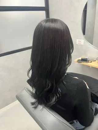 セミロング カラー sayaka 透明感カラーのヘアスタイル