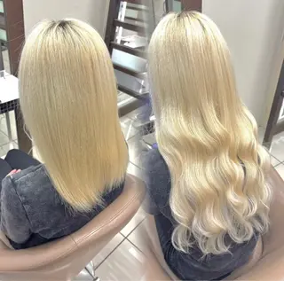 ヘアメ🎀ハイトーン 🩵エクステ🪄しほのヘアスタイル