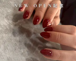 ネイル メラク難波/長さだし パラジェルフィルインのネイルデザイン