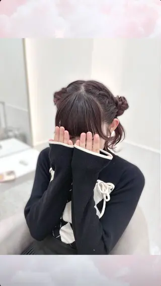 ヘアアレンジ ゆうひ🎀艶カラー/ ヘアメ/チョコカラーのヘアスタイル