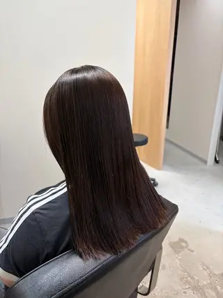 セミロング omaフクダ 縮毛矯正/艶髪カラーのヘアスタイル