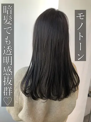 ロング カラー ヘアアレンジ 💖ブリーチなし透明 感💖ASAHIのヘアスタイル