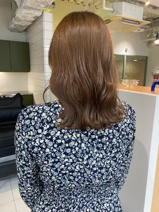 セミロング カラー LUVISM新潟🎀 透明感カラー/ミユのヘアスタイル