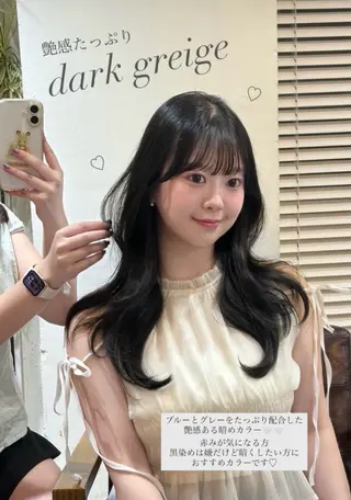 ロング カラー 🤍透明感ワンカラー /HARUNA🤍のヘアスタイル