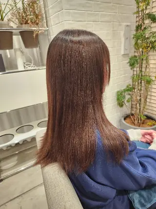 セミロング 💜艶髪カラー💜 🎶富川美希🎶のヘアスタイル