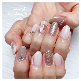 ミディアム ネイル 🐾enen style 🐾のネイルデザイン