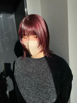 ミディアム カラー YUI/ ブリーチカラー🌷のヘアスタイル