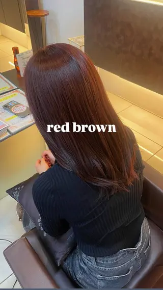 セミロング カラー 🤎韓国ヘア ベージュ まゆか🤎のヘアスタイル
