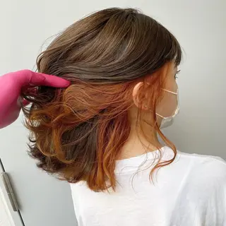 セミロング カラー 🔷横浜1のパーマ 職人🔷将太郎のヘアスタイル