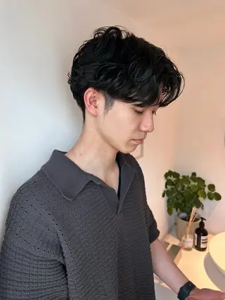 パーマ かがやしづ ⭐️カラーモデルのヘアスタイル