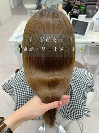 ミディアム 🤍髪質改善/酸熱× 艶カラー🤍🫧リサのヘアスタイル