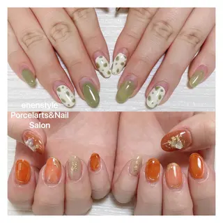 ミディアム ネイル 🐾enen style 🐾のネイルデザイン