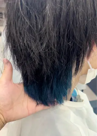 カラー メンズ アイブロウ 曲がる縮毛矯正 LIBER 岩名のヘアスタイル