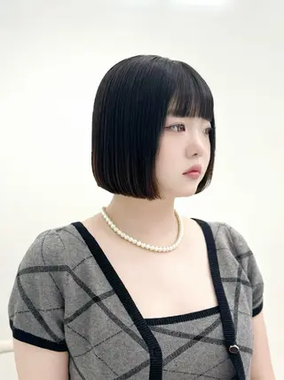 ショート カラー ヘアアレンジ 縮毛矯正🤍 盛れるボブ/ひかりのヘアスタイル