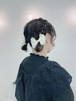 ミディアム ヘアアレンジ CARELLY Rukaのマツエク・マツパデザイン