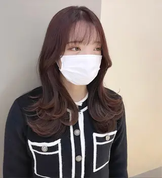セミロング カラー k-two top stylist 林原のヘアスタイル