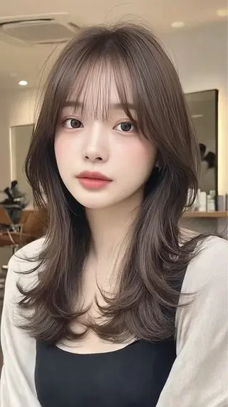 ロング 絶対綺麗な暖色カラー 🎯あります✨増渕✨のヘアスタイル