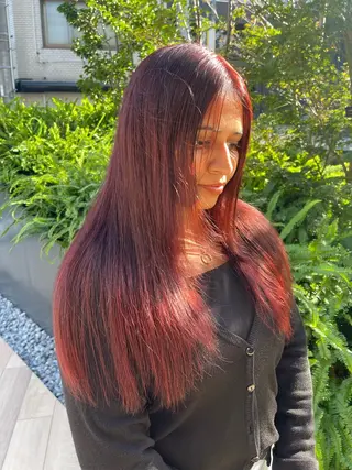 ロング SEAM アキホのヘアスタイル