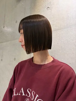 ショート カラー ヘアアレンジ ボブ艶モテカラー🫧 カリンのヘアスタイル