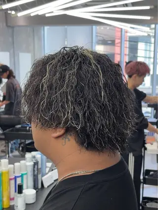 カラー パーマ メンズ 🌀メンズパーマ/シ ョート/きらり🌀のヘアスタイル