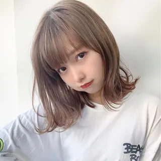 ミディアム カラー ヘアアレンジ 💞あざと可愛い💞 児玉大地のヘアスタイル