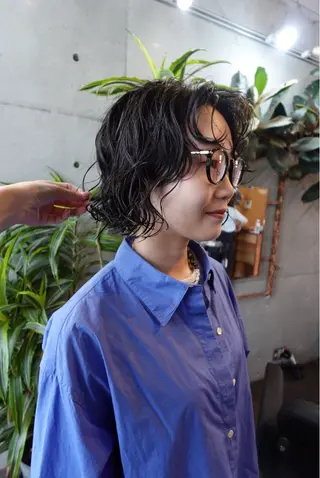 ショート カラー パーマ 大林 エリコのヘアスタイル