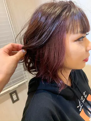 ミディアム 浅香 美加のヘアスタイル