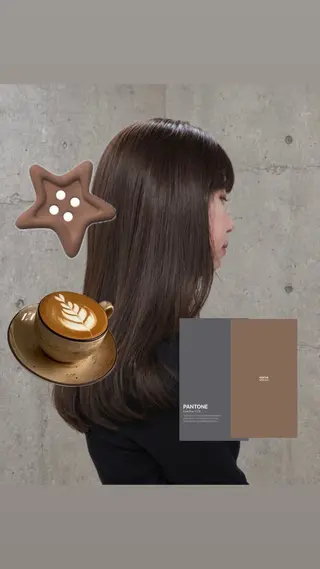 ミディアム カラー パーマ ヘアアレンジ 🌱透明感カラー🌱 レイヤー/コウスケのヘアスタイル
