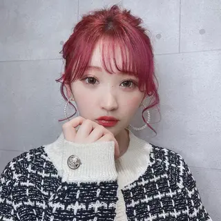 ミディアム カラー ヘアアレンジ 銀座メンズ専門🖤 叶奈々のヘアスタイル