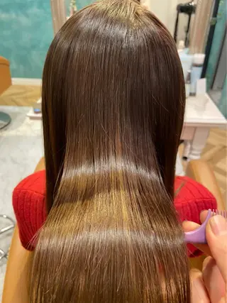 ロング 髪質改善縮毛矯正 ボブレイヤーRINAのヘアスタイル