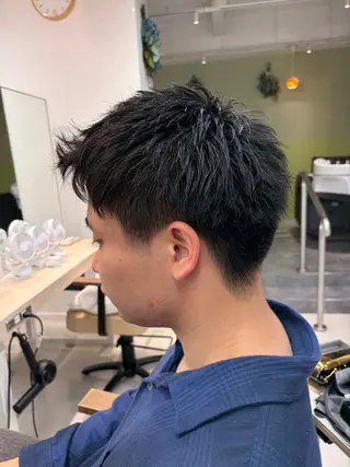 メンズ スパイキーショート/ 短髪パーマ特化のヘアスタイル