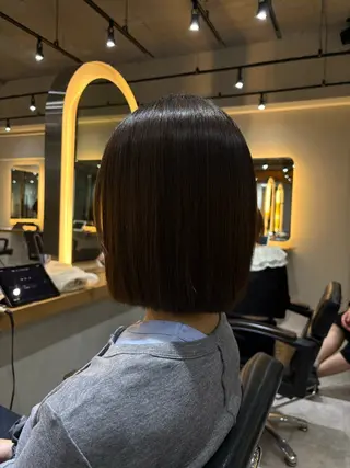 ミディアム 🌿ボブ/美髪矯正/ 艶カラー/Rukiのヘアスタイル