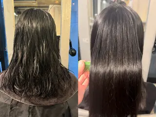 セミロング ブリーチカラー/ブロ ンドレイヤーカットのヘアスタイル