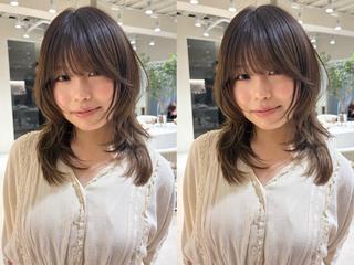 ミディアム カラー -みつま はるな-のヘアスタイル
