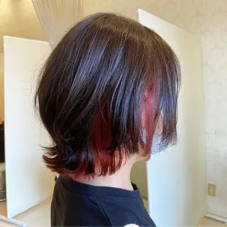 ミディアム カラー 【育休中】EARTH 荒井店HARUNAのヘアスタイル
