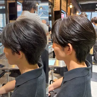 ショート パーマ メンズ フェード/ショート メンズ特化/怜哉のヘアスタイル
