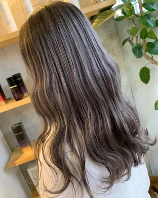 ロング カラー 天野 開のヘアスタイル