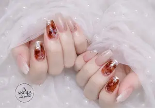 ネイル ANGILA ネイル¨̮S*Y*Kのネイルデザイン