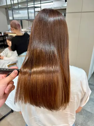 セミロング 💎艶髪／縮毛特化 世麗💎のヘアスタイル