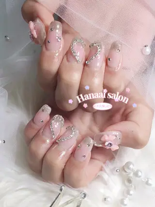 セミロング Hanaai salon あまねのネイルデザイン