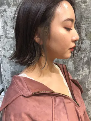 ミディアム カラー Pia ツボイ ケイタのヘアスタイル